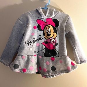 Toddler Minnie Mouse Polk Dot Sweatshirt with Hood 3T